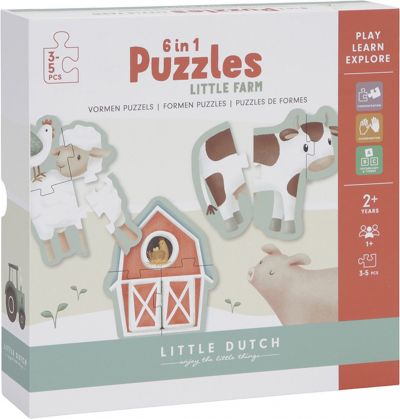 Little Dutch Puzzel 6 in 1 Little Farm FSC