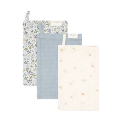 Little Dutch Washandjes Hydrofiel Forest Friends 3-pack