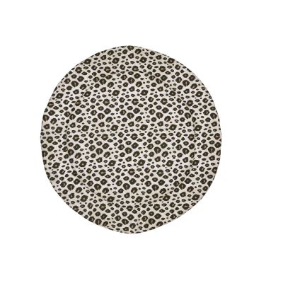 Meyco Boxkleed Rond Leopard Sand Melange - 95 cm