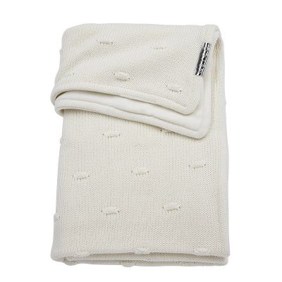 Meyco ledikant deken knots velours off white online kopen? | BabyPlanet