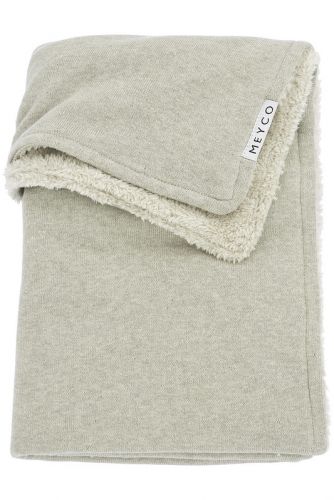 Meyco Ledikantdeken Basic Knit Fleece Sand Melange