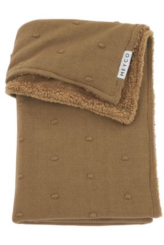 Meyco Ledikantdeken Mini Knots Fleece Toffee