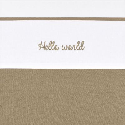 Meyco Wieglaken Hello World Taupe