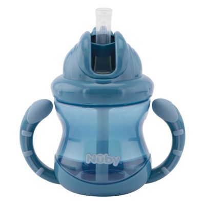 Nuby Flip-It Rietjesbeker Blauw 240ml