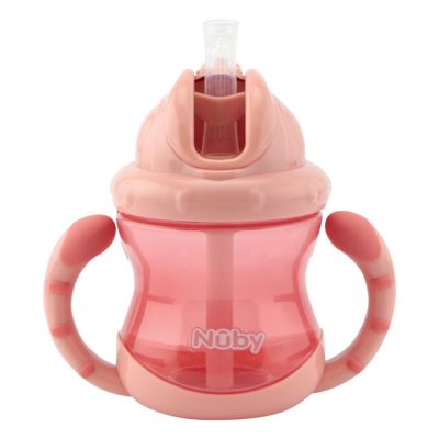 Nuby Flip-It Rietjesbeker Roze 240ml