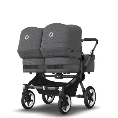 Bugaboo Donkey5 tweeling kinderwagen graphite - grey melange online kopen? | BabyPlanet