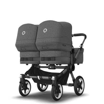 speel piano Decoratief klei Bugaboo Donkey5 Twin kinderwagen Graphite - Grey Melange | BabyPlanet