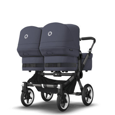 Bugaboo Donkey5 tweeling kinderwagen graphite - stormy blue online kopen? | BabyPlanet