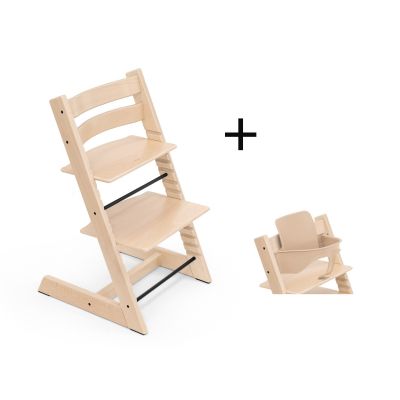 Stokke Tripp Trapp meegroeistoel Natural inclusief BabySet in Natural, kinderstoel vanaf 6 maanden