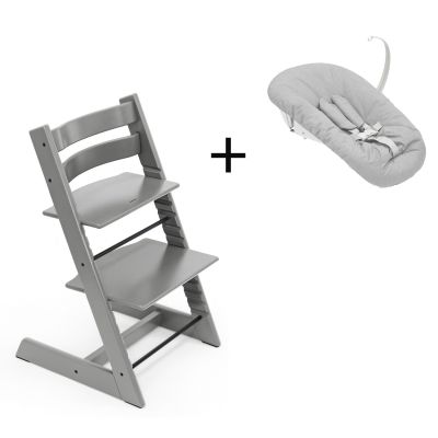 Stokke Tripp Trapp Storm Grey, inclusief los afgebeelde Newborn Set
