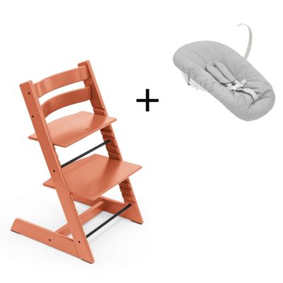 Stokke Tripp Trapp Terracotta, inclusief los afgebeelde Newborn Set