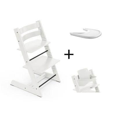 Stokke Tripp Trapp Stoel Bundel met BabySet² - White