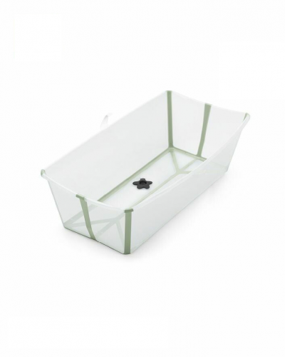 Stokke Flexi Bath XL Transparant Green (groen) - XL opvouwbaar babybadje