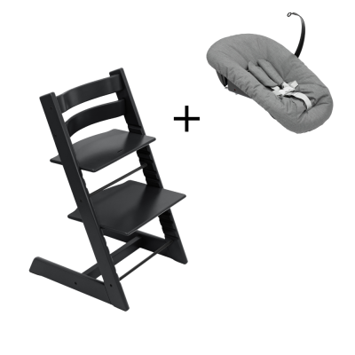 Stokke Tripp Trapp® Black + Newborn Set Antracite