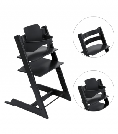 Stokke® Tripp Trapp® Stoel Bundel met BabySet² - Black