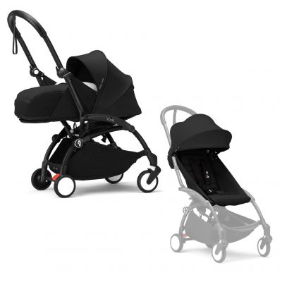Stokke YOYO³ Kinderwagen Compleet met 0+ Newborn Pack Black – Black Frame