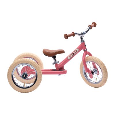 Trybike Steel Vintage 2in1 loopfiets roze online kopen? | BabyPlanet