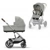Cybex Balios S Lux Kinderwagen Stone Grey met Zilver Frame - Complete Set