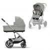Cybex Balios S Lux Kinderwagen Stone Grey met Zilver Frame - Complete Set