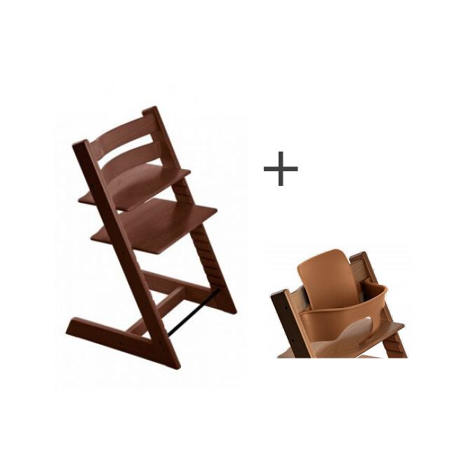 ccco STOKKE TRIPP TRAPP ウォールナットブラウン Stokke Tripp Trapp Walnoot Inclusief Babyset | BabyPlanet