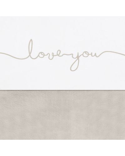 Jollein ledikantlaken Love You nougat online kopen? | BabyPlanet