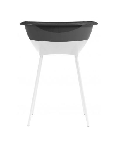 Luma Babybad Dark Grey Met Badstandaard Wit