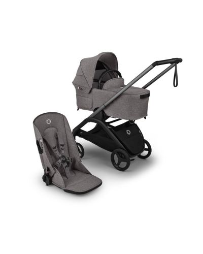 Bugaboo Dragonfly Plus complete combi graphite grey melange vooraanzicht