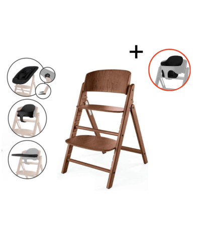 Click & Fold 4 in 1 Kinderstoel All Natural Dark van Cybex met gratis inlay