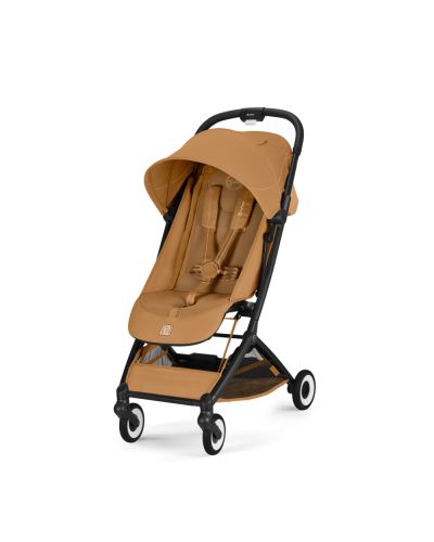 Cybex buggy Orfeo black frame cinnamon yellow zijaanzicht