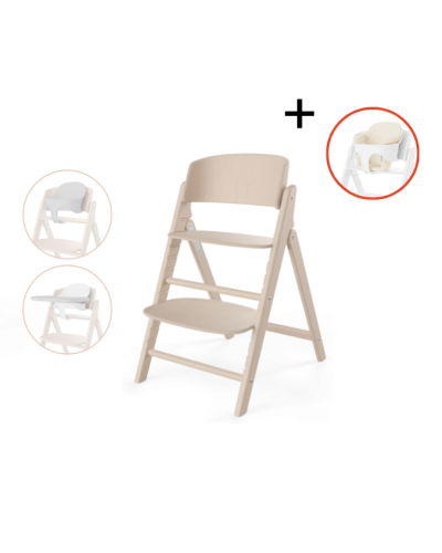 Cybex Click & Fold 3 in 1 Kinderstoel All Natural met gratis inlay