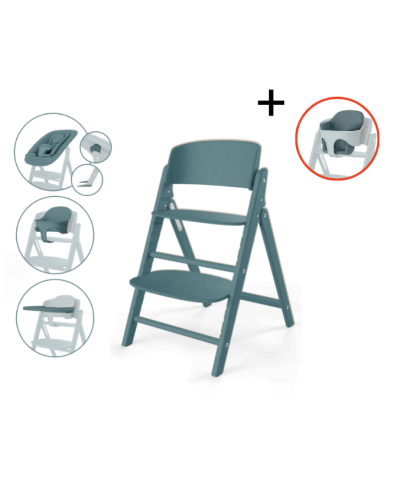 Cybex Click & Fold 4 in 1 Kinderstoel Stone Blue met gratis inlay