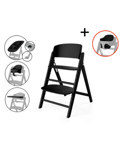Cybex Click & Fold 4 in 1 Kinderstoel Stunning Black met gratis inlay