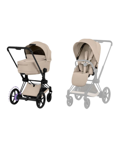 Cybex Kinderwagen e-Priam 5 Compleet Comfort Matt Black Frame - Cozy Beige