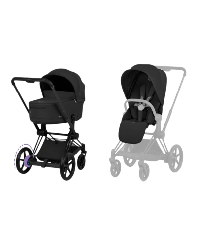 Cybex Kinderwagen e-Priam 5 Compleet Comfort Matt Black Frame - Sepia Black