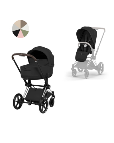 Cybex Kinderwagen Priam 5 Compleet Style Chrome Brown Frame