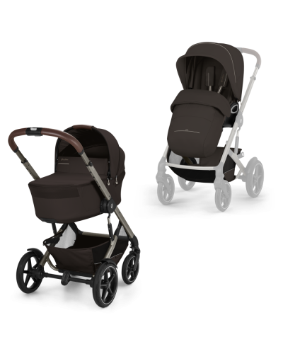Cybex Kinderwagen Talos S Lux Compleet Taupe Frame – Chocolate Brown