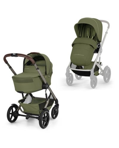 Cybex Talos S Lux combinatie kinderwagen moss green vooraanzicht