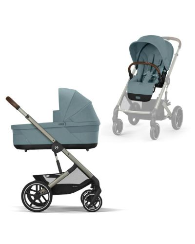 Cybex Balios S Lux Kinderwagen Stormy Blue met Taupe Frame - Complete Set