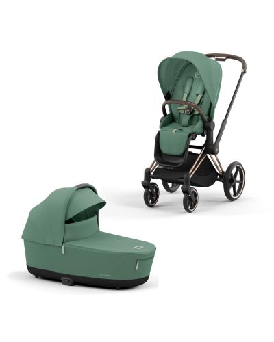 Cybex Priam Kinderwagen Compleet Leaf Green - Rosegold Frame