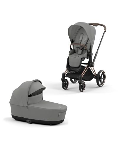 Cybex Priam Kinderwagen Compleet Mirage Grey - Rosegold Frame