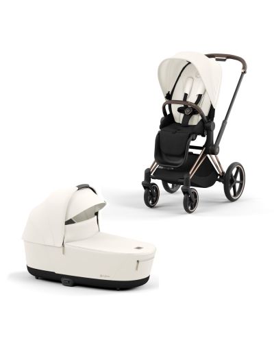 Cybex Priam Kinderwagen Compleet Off White - Rosegold Frame