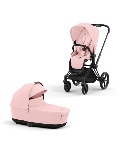 Cybex Priam Kinderwagen Compleet Peach Pink - Matt Black Frame
