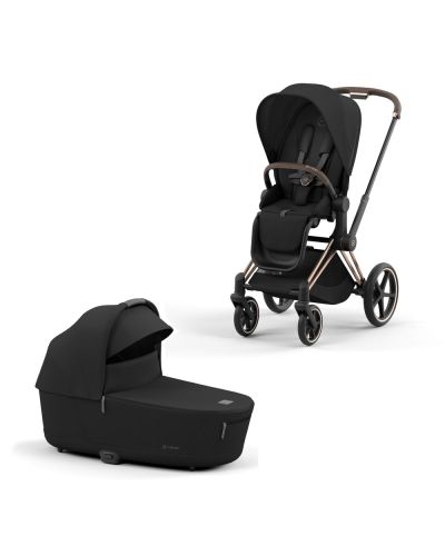 Cybex Priam Kinderwagen Compleet Sepia Black - Rosegold Frame
