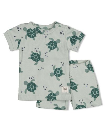 Feetje shortama Timmy Turtle mint speelvloer