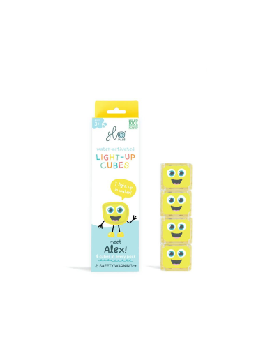 Glo Pals Lichtgevend Kubussen Alex Yellow 4 stuks