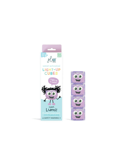 Glo Pals Lichtgevend Kubussen Lumi Purple 4 stuks