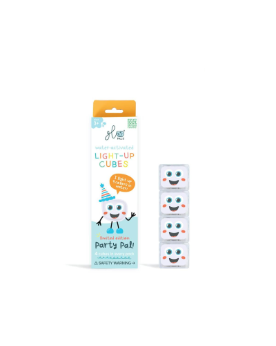 Glo Pals Lichtgevend Kubussen Party White 4 stuks