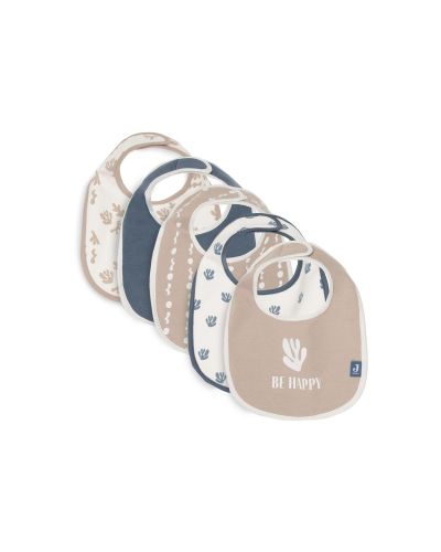 Sets van vier slabben in beige en blauw met verschillende printjes