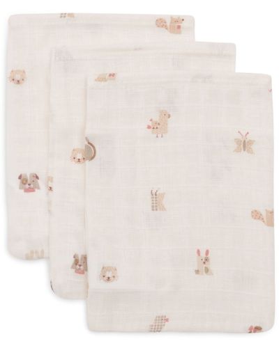 Jollein Washandje Hydrofiel Animal Friends 3 Stuks