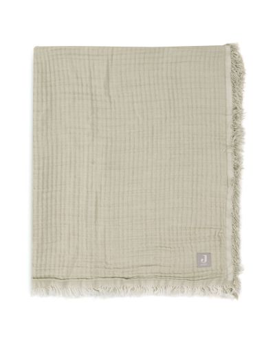 Jollein Wiegdeken Fringe Olive Green/Ivory GOTS